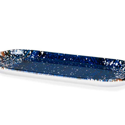 Blauw Porselein Serveerschaal 15 x 34,5 x 2,5 cm