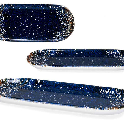Blauw Porselein Serveerschaal 15 x 34,5 x 2,5 cm