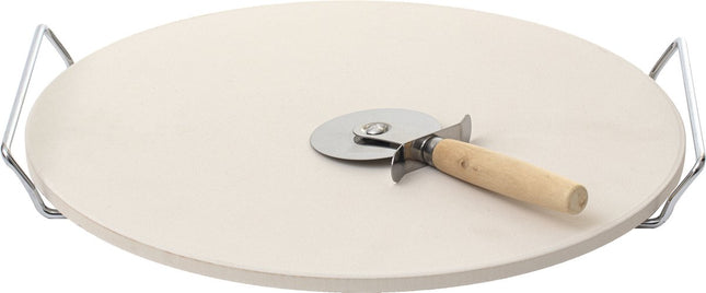 BBQ/oven pizzasteen rond keramiek - 33 cm