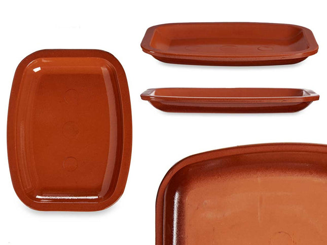 Ovenschaal Vuurvast 26 X 20 X 2,5 Cm Klei Terracotta