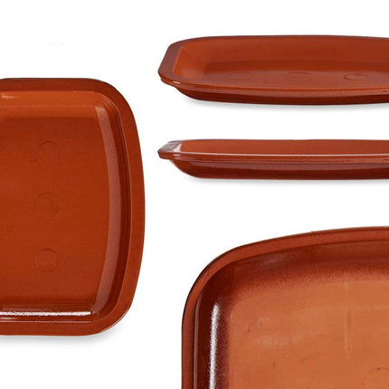 Ovenschaal Vuurvast 35 X 26 X 3,5 Cm Klei Terracotta