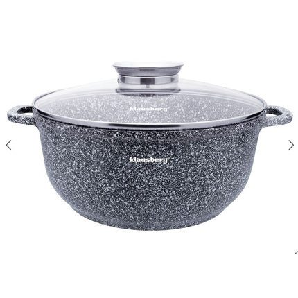 Klausberg - Kookpan met deksel - marmer grijs