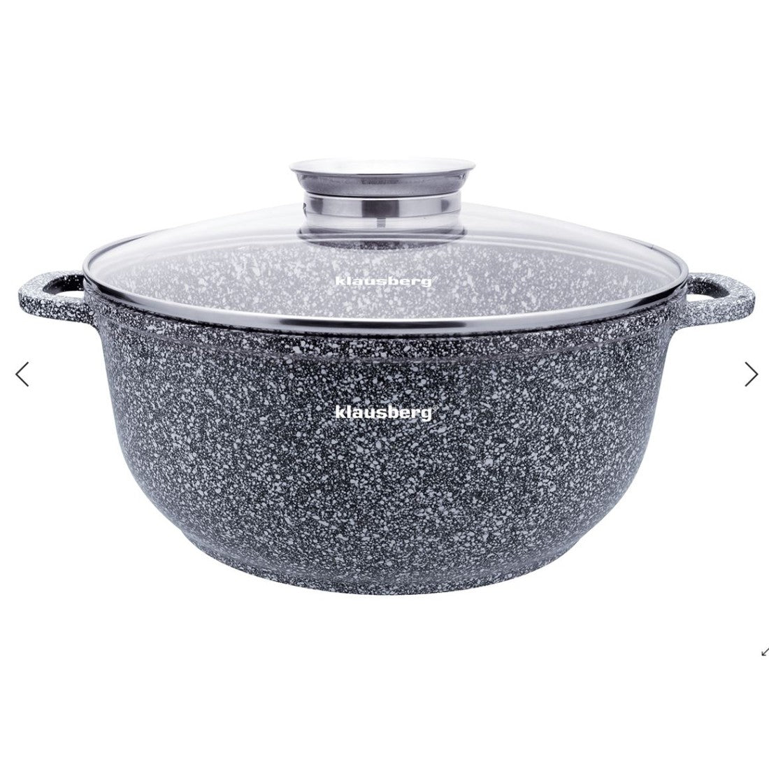 Klausberg kookpan met deksel – marmercoating, grijs, Ø 16 tot 28 cm – foto 21