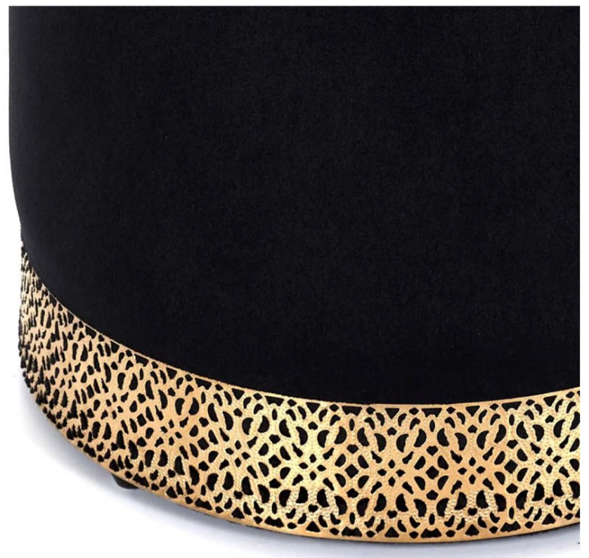 Pouffe coffre de rangement/repose-pieds de 40,5 x 29 cm