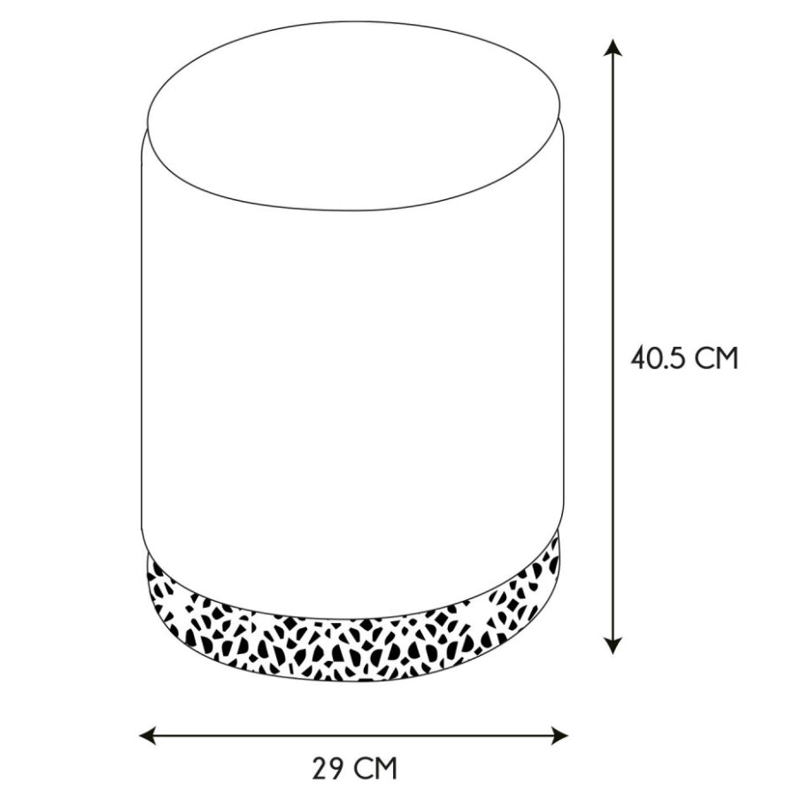 Pouffe coffre de rangement/repose-pieds de 40,5 x 29 cm
