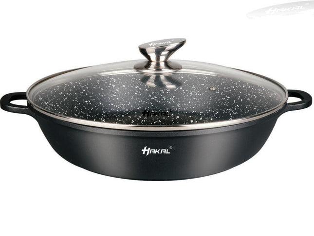 Marmer Coating Lage braadpan met deksel