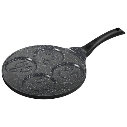 Crêpemaker - Pancake Maker 4 kop smily marmeren anti aanbaklaag