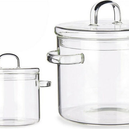 Casserolepan met deksel Borosilicaatglas Transparant