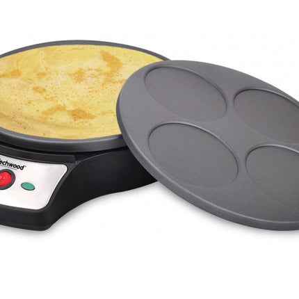Crêpe maker 2-in-1 – pannenkoeken maker met verwisselbare bakplaten Ø 28 cm