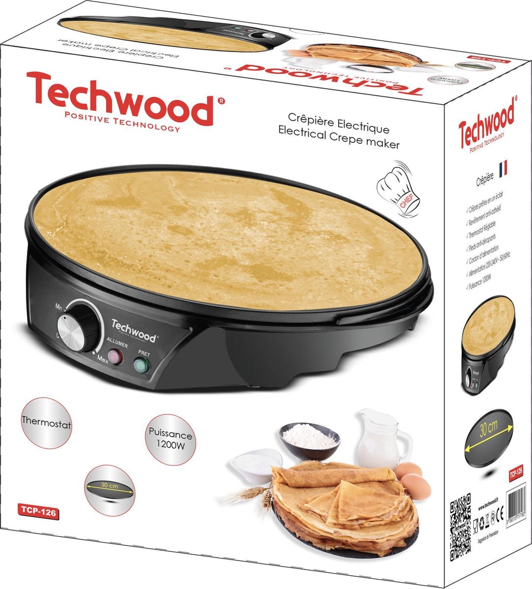 Techwood – Crêpière - Ø 30 cm