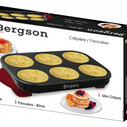 Bergson - Pannenkoekenmaker - Crêpe Maker - 6 stuks - 1500 Watt