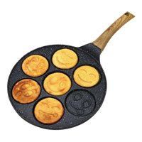 Kinghoff 1667 - Pannenkoekenpan gezichtjes - houten handvat - 26.5 cm