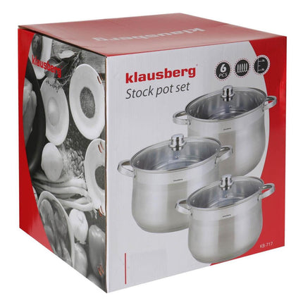 Pannenset - 3 delig - 7 - 8.6 - 10.7 liter