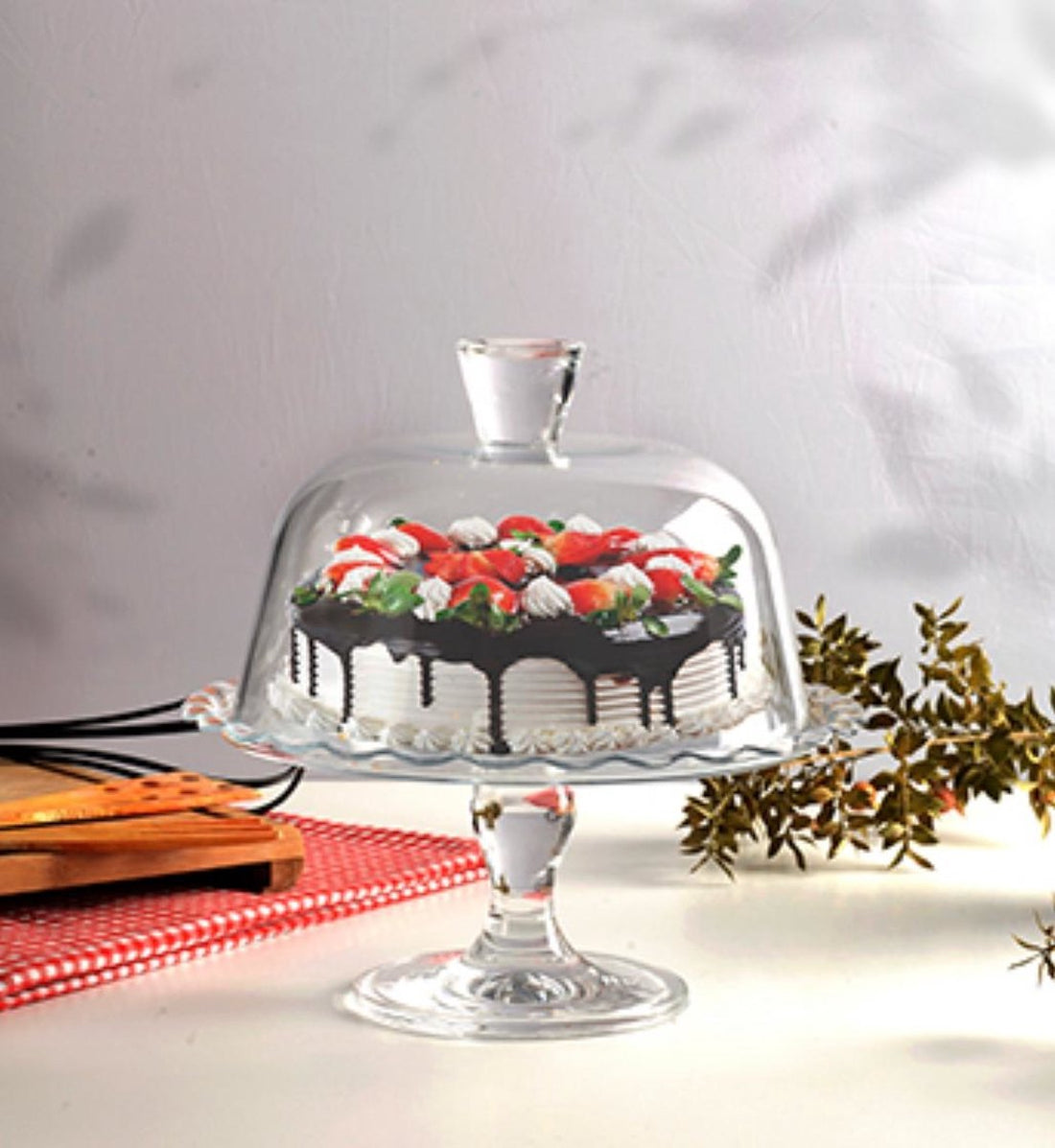 Pasabahce Petite Patisserie – Cake Stand with Dome – 26.4 cm
