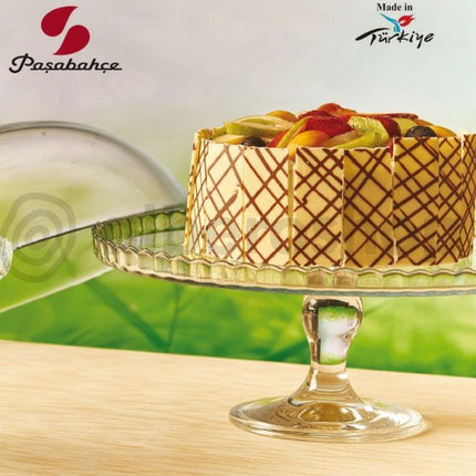 Pasabahce Plateau - Met Stolp - Glas - 32,2 cm