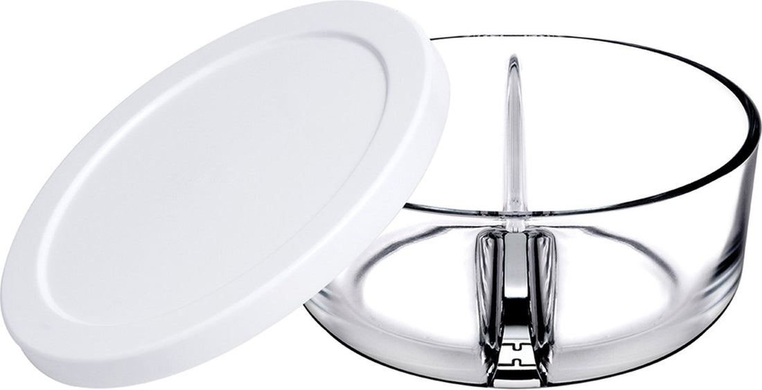 Pasabahce Polar – Récipient de conservation en verre – Rond – 785 ml – 2 compartiments