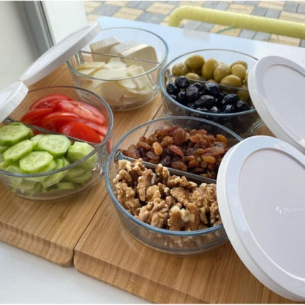 Pasabahce Polar – Glazen Bewaarbak – Rond – 785 ml – 2 Vakjes