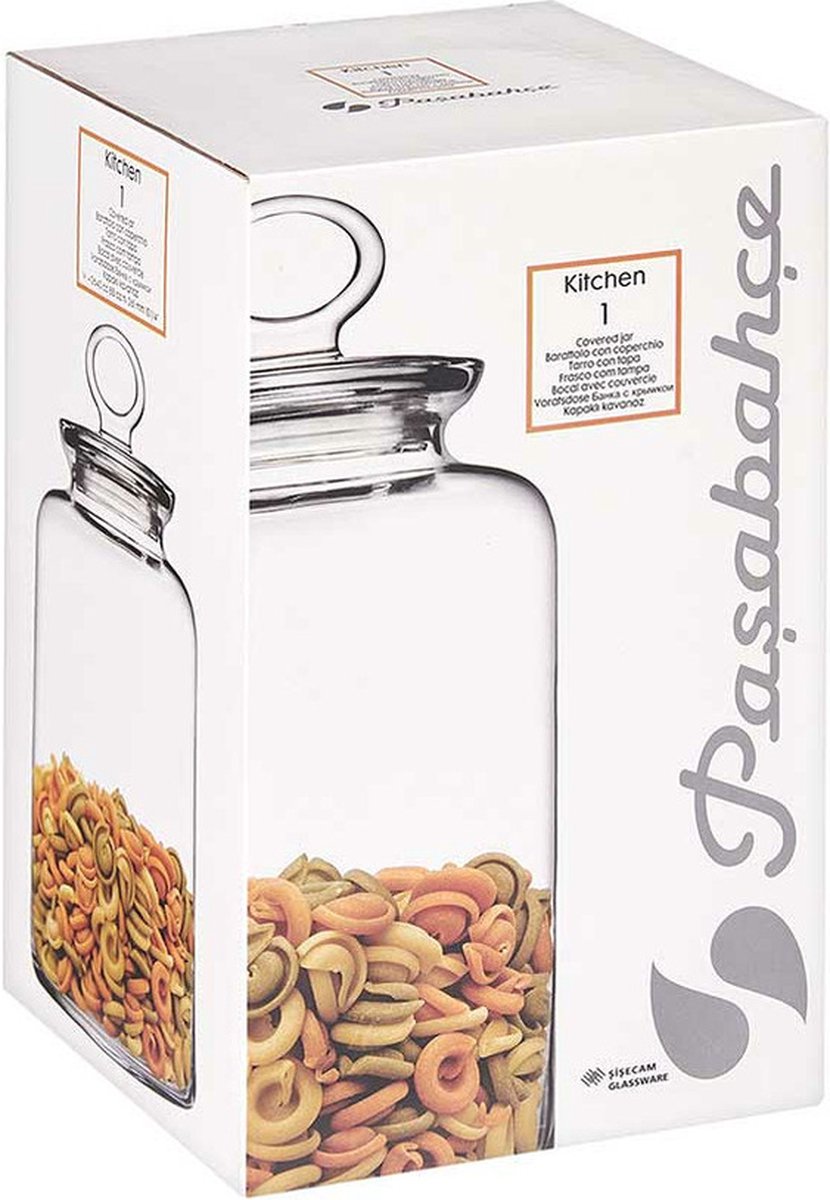 Pasabahce Pot à bonbons/bocaux de conservation Megan - 2600 ml - verre