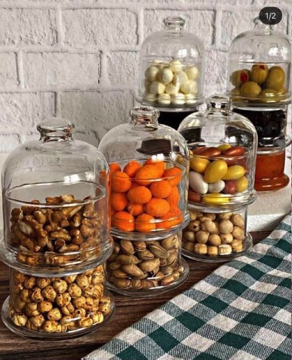 Pasabahce Villa Patisserie - 2 étages - Pot de rangement en verre