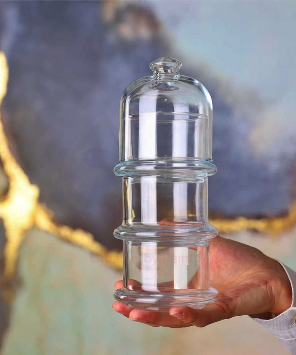 Pasabahce Villa Patisserie – Pot de Rangement en Verre Mini – 3 étages