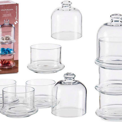 Pasabahce Villa Patisserie – Glazen Voorraadpot Mini – 3-laags