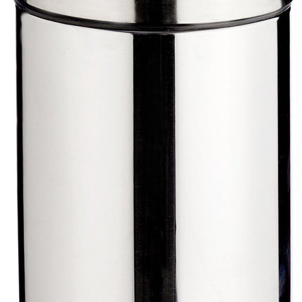 Vuilnisbak/pedaalemmer zilver met tekst 7 liter van 20 x 31 cm