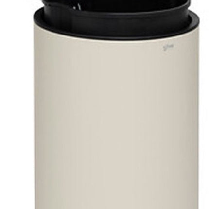 5Five Prullenbak/pedaalemmer Delta - beige - metaal - 30 liter - 39 x 33 x 62 cm - keuken afvalbak