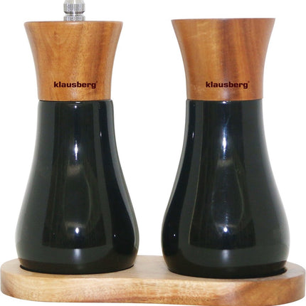 Klausberg - Peper en zout molen - zwart - 13 cm hoog