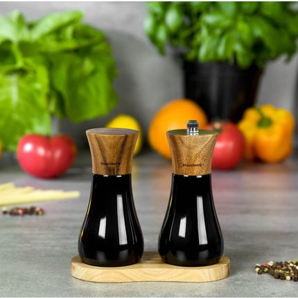 Klausberg - Peper en zout molen - zwart - 13 cm hoog