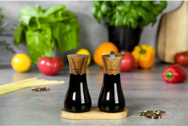 Klausberg - Peper en zout molen - zwart - 13 cm hoog