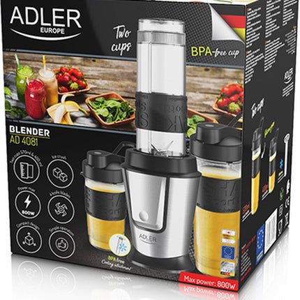 Personal blender - met koelstick - 2 sportbekers