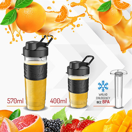 Personal blender - met koelstick - 2 sportbekers