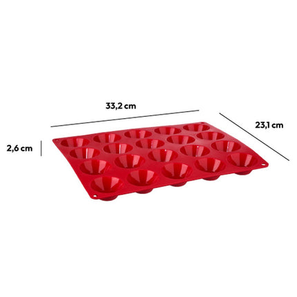 Petit Four bakvorm siliconen 33,2 x 23,1 x 2,6cm |20 Vormen - cakevorm