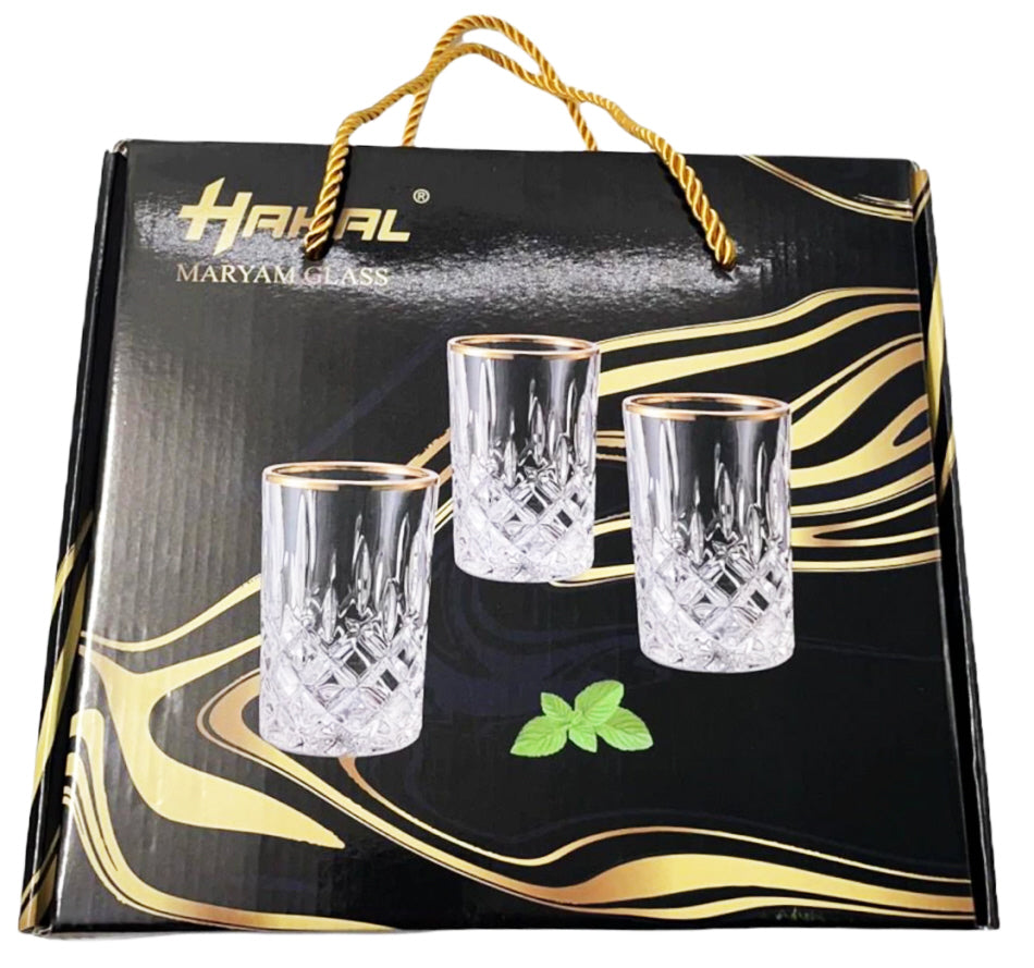 Verres bord doré - lot de 6