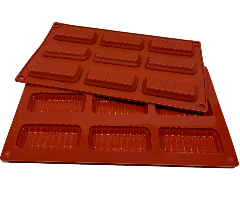 Silicone baking mold rectangular 9 cavities