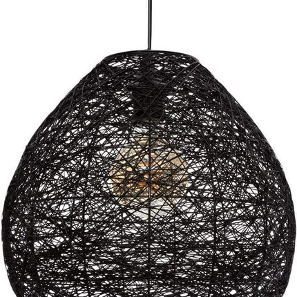 Plafondlamp Atmosphera Mona Papier Zwart (Ø 34 x 35 cm)