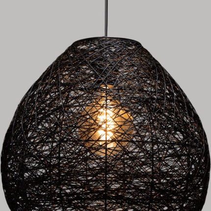 Plafondlamp Atmosphera Mona Papier Zwart (Ø 34 x 35 cm)
