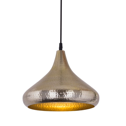 Plafondlamp druppelvorm goud/zilver vintage