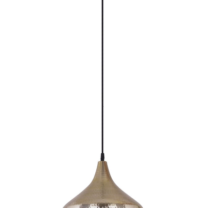 Plafondlamp druppelvorm goud/zilver vintage
