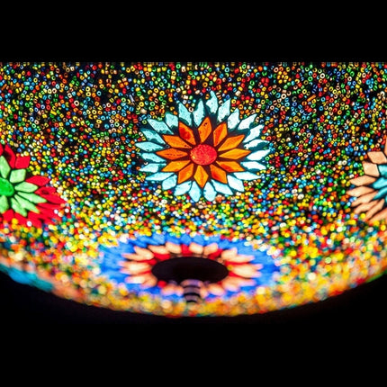 Oosterse plafonnière mozaïek - multi colour turkish design met kralen