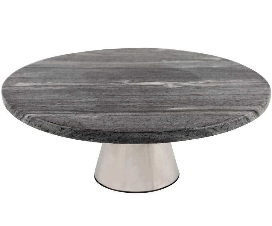 Présentoir à gâteaux rond Marbre Ø 30 cm-noir