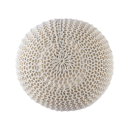 Poef voor binnen en buiten - gebreid - Ø 45 cm
