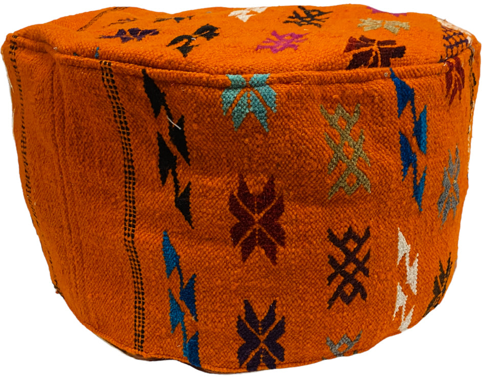 Pouf Kilim Marocain Vintage