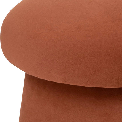 Atmosphera Poef Noa velvet Ø37xH40cm - Amber
