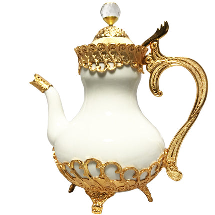 Porseleinen theepot goud