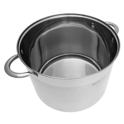 Kinghoff Soeppan - Ø26,28,30cm- RVS - met glazen deksel