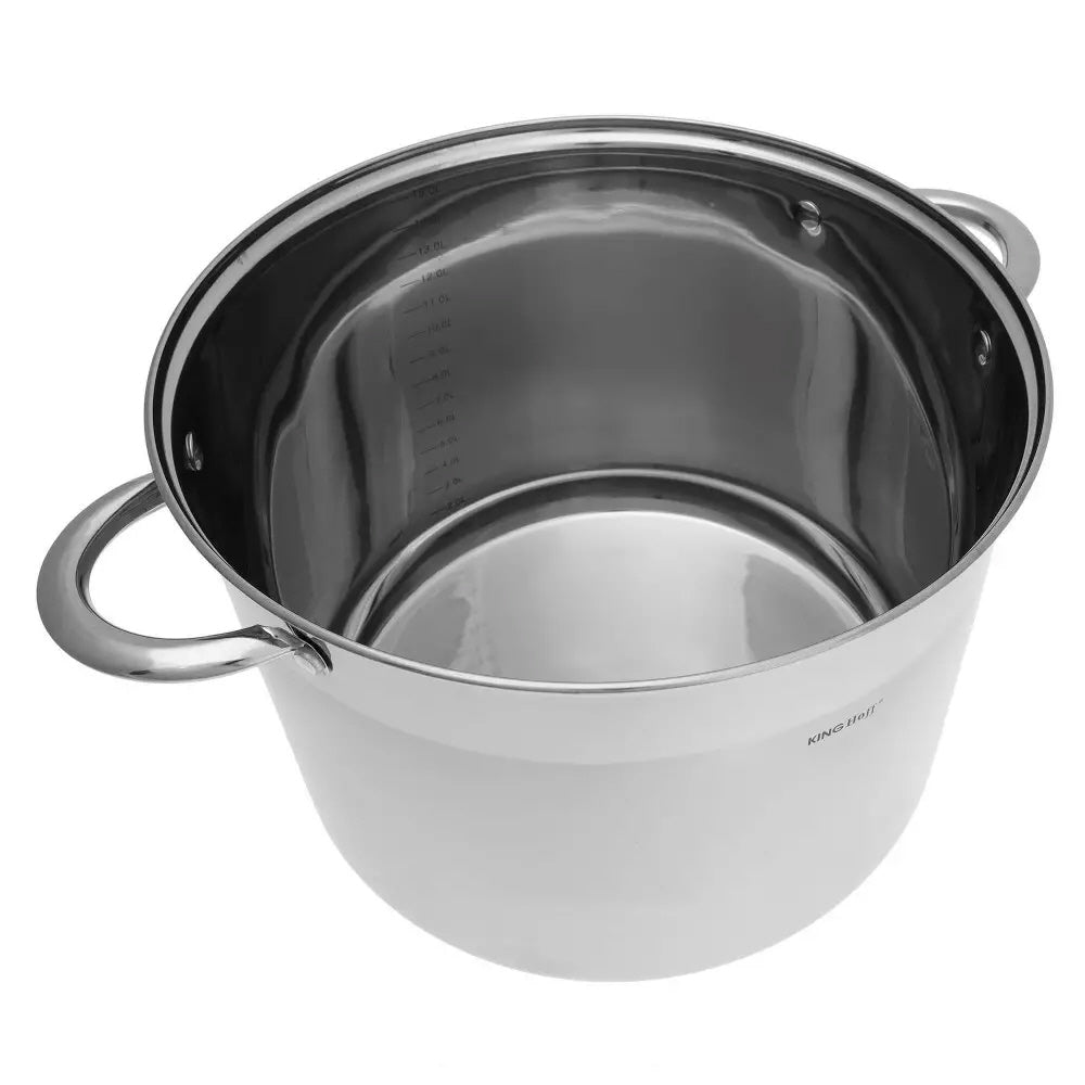Marmite Kinghoff - Ø26, 28, 30 cm - Acier inoxydable - avec couvercle en verre