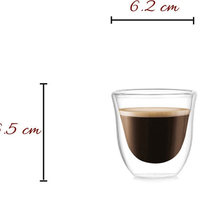 Premium Dubbelwandige Espresso Glaasjes - 70 ML