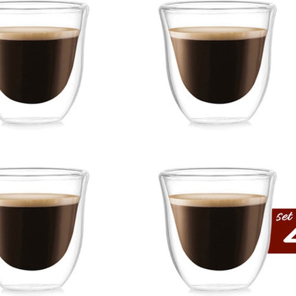 Premium Dubbelwandige Espresso Glaasjes - 70 ML