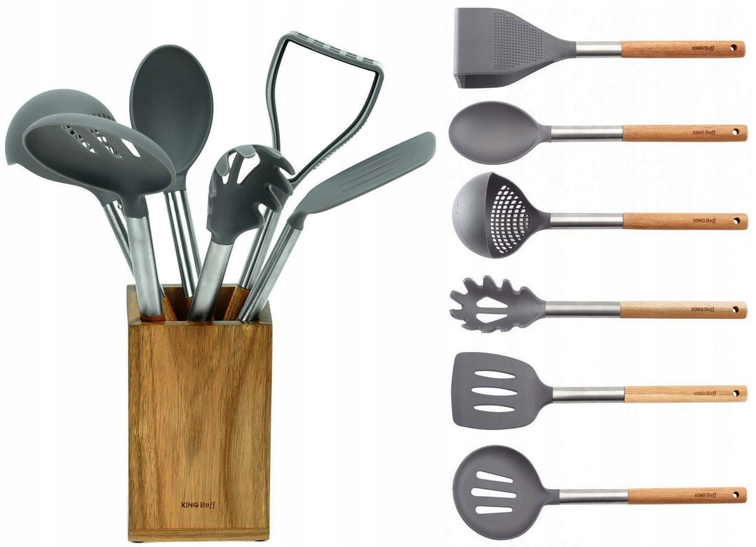 Cookware set - 7-piece - solid acacia wood